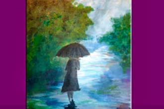 Acrylic Painting: A Walk in the Rain